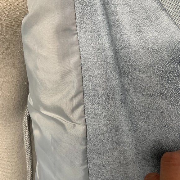 Zip Front Faux-Leather Ribbed Jacket - Picture 6 of 7